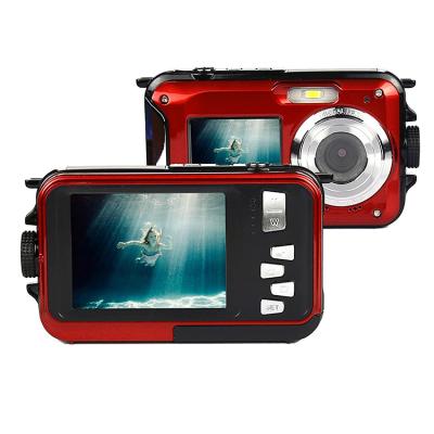 China 2017 Waterproof/Shockproof Wholesale Professional Underwater Digital Camera With Dual Screen Waterproof Camera 3 Colors Optional for sale