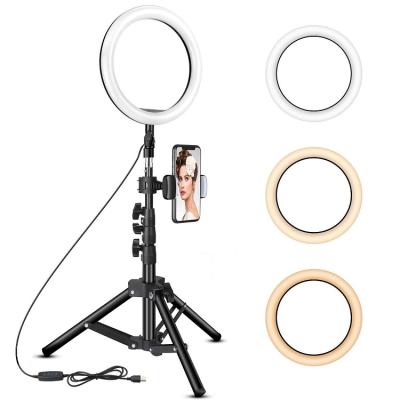 China Selfie/Live Streaming/Vlog Home Selfie Photo Studio Kit with Beauty LED Light Tripod Stand and Cool Green Backdrop Edit More Fun for sale