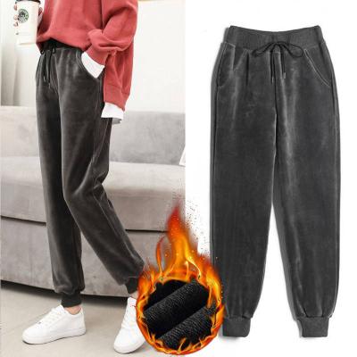 China Wholesale Anti-wrinkle velvet cheap thick winter high waist pants women pants and trousers bottoms fashion pants for ladies for sale