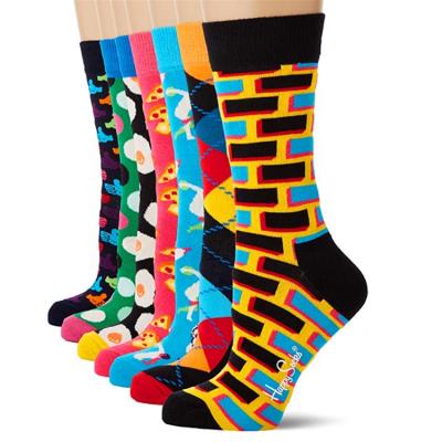 China Wholesale Custom Cotton Men's Clothing Colorful Crazy Socks Antibacterial for sale