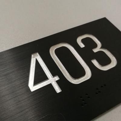 China Buildings Offices And Businesses Brushed Outdoor Aluminum Plate Sign for sale