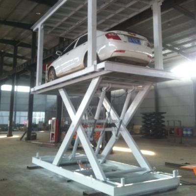 China Machinery Repair Shops Garage Car Hydraulic Scissor Lift For Parking In Basement Underground Garage Lift In Shop 4S for sale