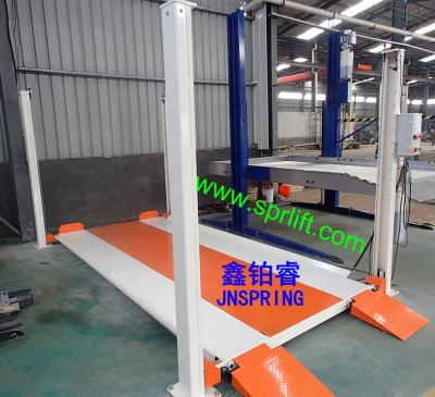 China 4 Post Parking Lift For Two Cars With Control Box 4T Electric Load Two Post Parking Lift 4000KG for sale