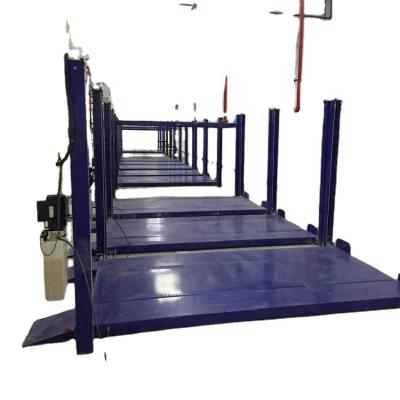 China Hydraulic 4 Post Double Level Car Stacker Single Parking Garage Parking Lift 2700KG for sale