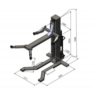 China Auto repair 1 post car lift /single post car lift with 2500kg lifting capacity for sale