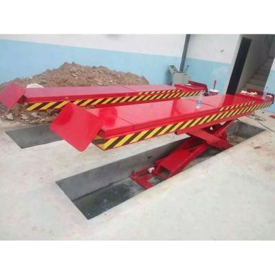 China Auto repair scissor car lift in-ground designed with 3500kg load capacity for wheel alignment for sale