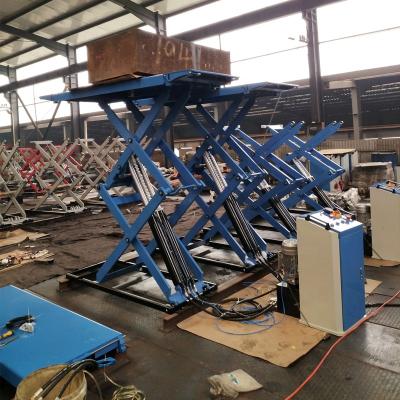 China Auto repair scissor car lift designed on ground suitable for home, shop 4s with good quality for sale