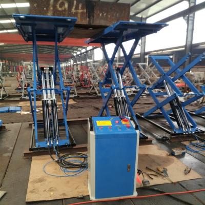 China Altra-thin Pneumatic Scissor Car Lift Use For Garage 4S Shop 3000kg for sale