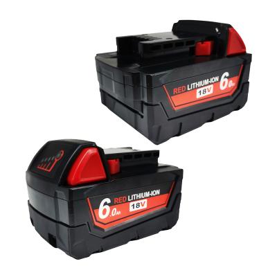 China Factory Price Milwauk Power Tool Battery 18V 6.0Ah 18V 6000mAh M18 18V 5.0AH 4.0AH 9.0AH 3.0AH 2.0AH M12 12V M12 2AH 3AH 4AH 5AH 9AH for sale