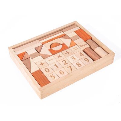 China Sports Toy Manufacturer Wooden Educational Toys Learning Block Busy Kindergarten Grade Educational Number Sorting Geometric Blocks for sale