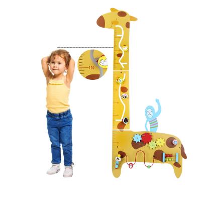 China ECO-FRIENDLY Giraffe Metope Toys Activity Decoration Board Kids Wooden Shelf Wall Toys for sale