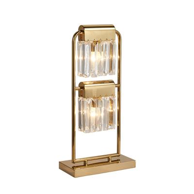 China Modern Gold Color Fashionable Led Crystal Fancy Luxury Decorative Lamp For Table for sale