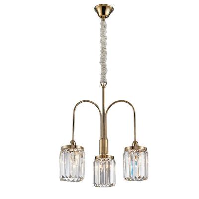 China Modern 3 Heads Gold Modern Decorative Pendant Chandelier Hanging Light Home Lamps for sale