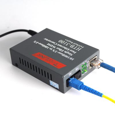 China Network Optical-Mid-Converter Duplex Fiber RJ45 Multimode to Power-supply SC-port 100mbps for sale