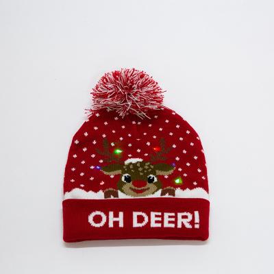 China Smart LED Christmas Party Led Knitted Hats for sale