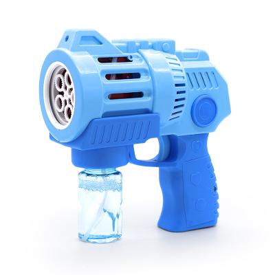 China More Fully Automatic Bubble Kids Bubble Machine Guns Toys With Light And Battery for sale