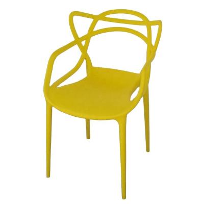 China Modern New Design Outdoor Plastic Furniture Leisure Chair Dinner Chair Make With Outdoor Plastic Resin Customized Different Color for sale