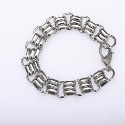 China CLASSIC gold plated silver plated stainless steel bracelet for ladies and gentlemen for sale