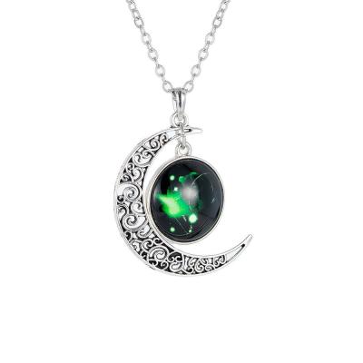 China European and American Starry Luminous Time Necklace Moon Sky Model Travel Environmentally Friendly Male Interstellar Jewelry for sale