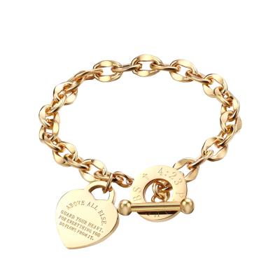 China Wholesale CLASSIC Gold Plated Eternal Fashion Party Charm Stainless Steel Loop Bangle Bracelet Jewelry Chain Jewelry Gift for sale