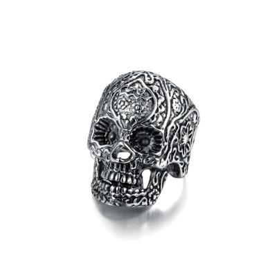 China Hiphop European and American fashionable male ring personality skull hip-hop culture punk underground jewelry for sale