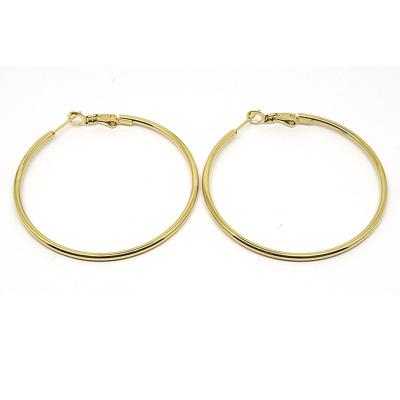 China CLASSIC Smooth Round Big Circle Earrings Stainless Steel Fashion Gold Simple Part Around The Circle Women's Earrings for sale