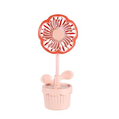 Chine Produits de bureau Ventilateur de plante en pot rechargeable en design de fleurs de dessins animés mignons pour l'été à vendre