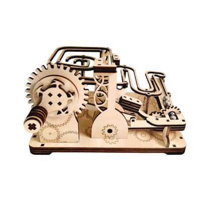 China Wooden Track Ball Mechanical Transmission Model Versatile DIY Puzzle Toy for All Ages for sale