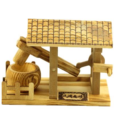 China Desktop Handicraft Ornaments Wooden Small Water Hammer Model for Agriculture Industry for sale