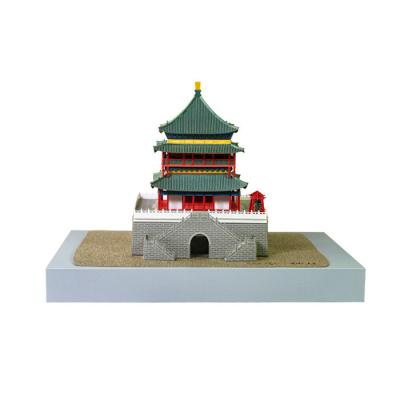 China Xi'an Bell Tower 3D Paper Sculpture Puzzle for Brain Moving Cultural and Creative Gift for sale