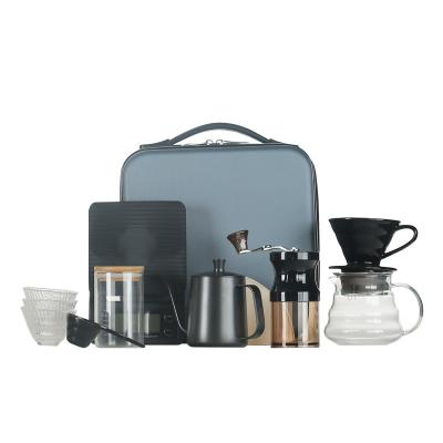 China Presentatie Geschenk Set Stijl Reizen Koffieset Draagbare Outdoor Koffietoerusting Zakencadeau Te koop