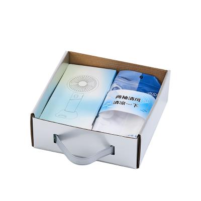 China Silk Screen Printed Portable Fan Cool Sleeve Perfect Presentation Gift Set for Summer for sale