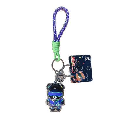 China 2 Color Graphics Printing Cool Bear Keychain Acrylic Doll Keychain for Office Products for sale