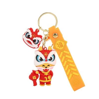 China Cute and Small PVC Keychain for the Year of the Loong Lucky Charm Keychain Pendant for sale