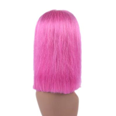 China Wholesale Price Hot Sale High Quality Straight Bob Wig Lace Wig Straight Bob Colorful Frontal Wig for sale