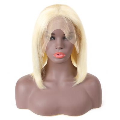 China Factory Price Silky Straight Wave Blonde Lace Front Wigs 613 Human Hair Short Hair Wigs 100% Blonde Glueless Wigs for sale