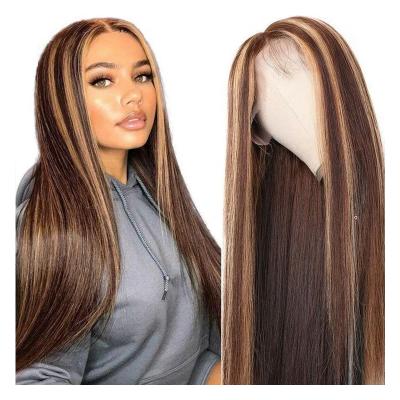 China Straight Transparent Lace Frontal Wigs 13x4 HD Highlight Piano Deep Water Body Hairstyle Color Wig, Soft and Smooth Popular Quality For You for sale