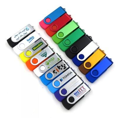 China Promotion Logo USB 2021 Promotional USB 2.0 Custom Pivot USB 2.0 Flash Drive 2GB 4GB 8GB 16GB 32GB for sale