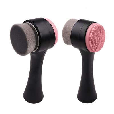 China Portable Manual 3d Facial Cleanser Facial Cleanser Double Side Facial Massager Silicone Facial Brush Cleanser for sale