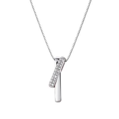 China Kingcome FASHIONABLE Light Luxury Minority High Grade Necklaces S925 Sterling Silver Square Design Long Necklace for sale