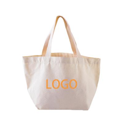 China Factory Sale High Quality Hot Plain Handled Cotton Canvas Tote Bag Custom Logo Printed for sale