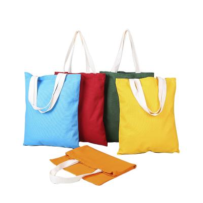 China Wholesale Eco-Friendly Colorful Cotton Handled Canvas Bag Reusable Shopping Tote Bag With Custom Logo for sale