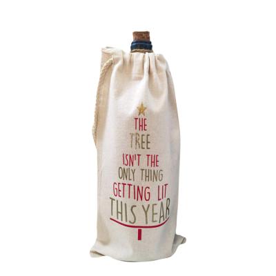 China Eco Friendly Canvas Wine Bag Premium Quality Natural Canvas Wine Bags for sale