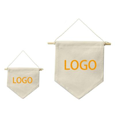 China Factory Price Reusable Hot Selling Custom Printed Logo Flag Cotton Canvas for sale