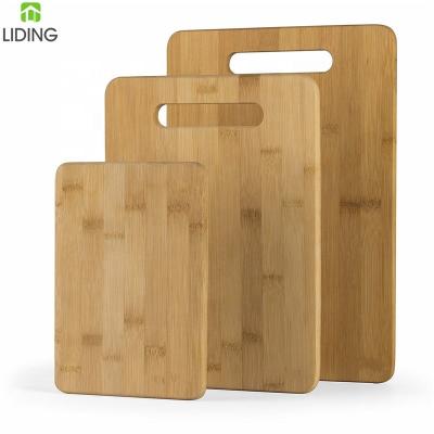 China Kitchen Viable Natural Bamboo Cutting Board Chopper Set of 3 Pieces for sale