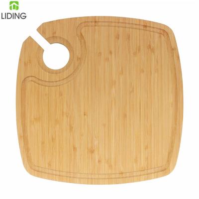 China Sustainable Bamboo Appetizer Tray With Glass Cup Party Dish With Cup Holder for sale