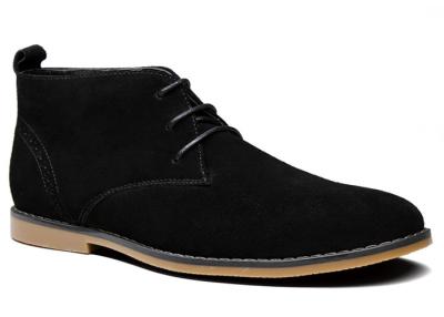 China Botas de moda para hombres con calcetines de suéter de cuero genuino Botas de vestir para hombres de invierno en venta