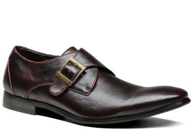 China Custom Mensen Schoenen Handgemaakte Bruine Monk Strap Schoenen Te koop