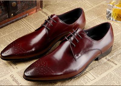 Chine Vêtements de mariée pour hommes en cuir authentique Chaussures officielles de travail avec couture noire à vendre