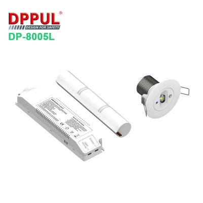 China Emergency Lighting System LED Construction SMD 5W Replaceable Lens Led Emergency Included Plastic Split Downlight for sale